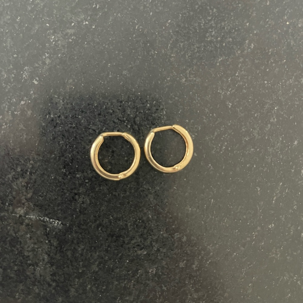Gold Huggie Hoop Earrings
